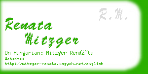 renata mitzger business card